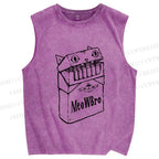 Unisex MeowWBro Printed Washed Tank Top