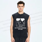 Unisex That's Enough Socializing For Today Printed Washed Tank Top