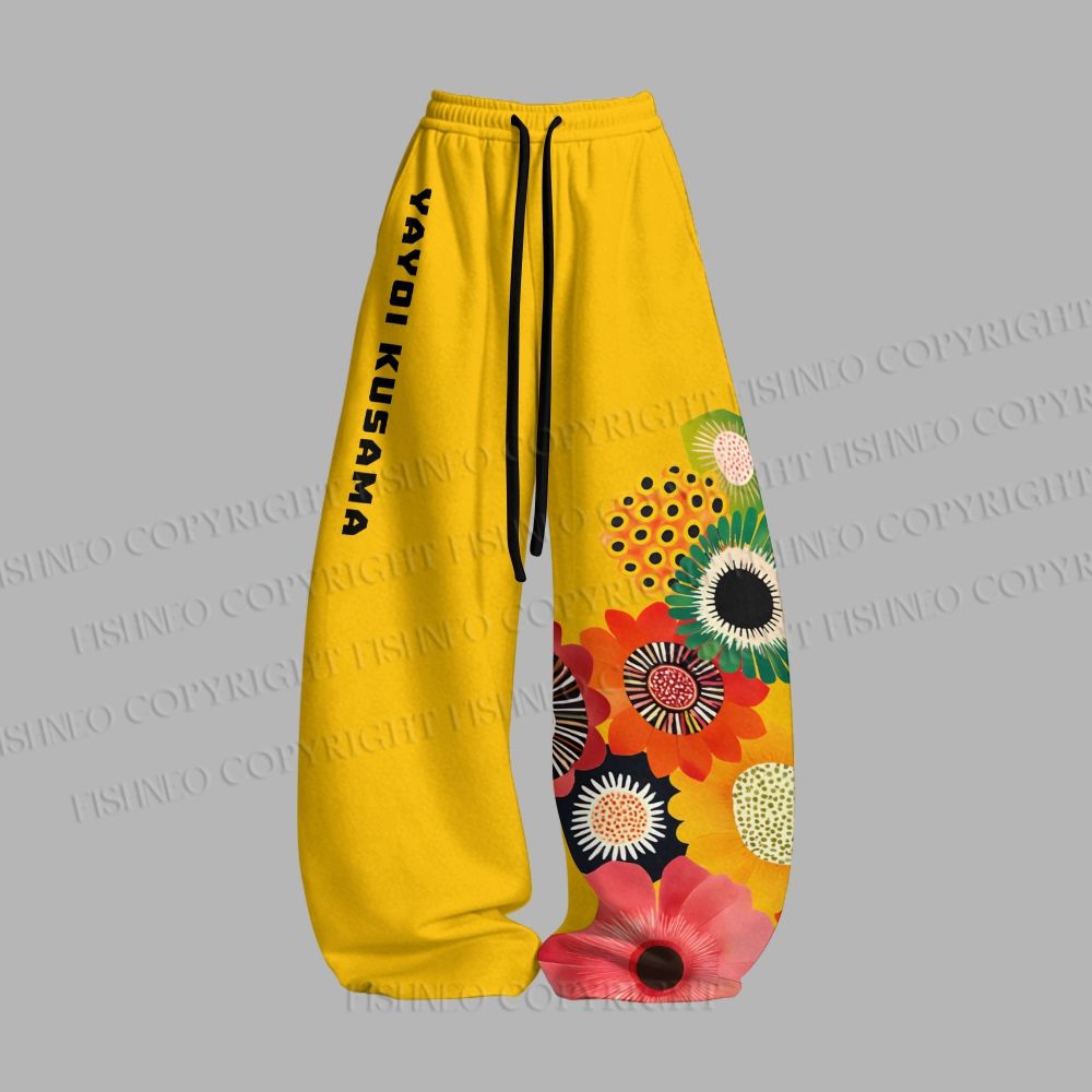 Unisex Flowers Yayoi Kusama Loose Tank Top Set