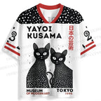 Yayoi Kusama Black Cat Jersey Shirts
