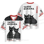 Yayoi Kusama Black Cat Jersey Shirts