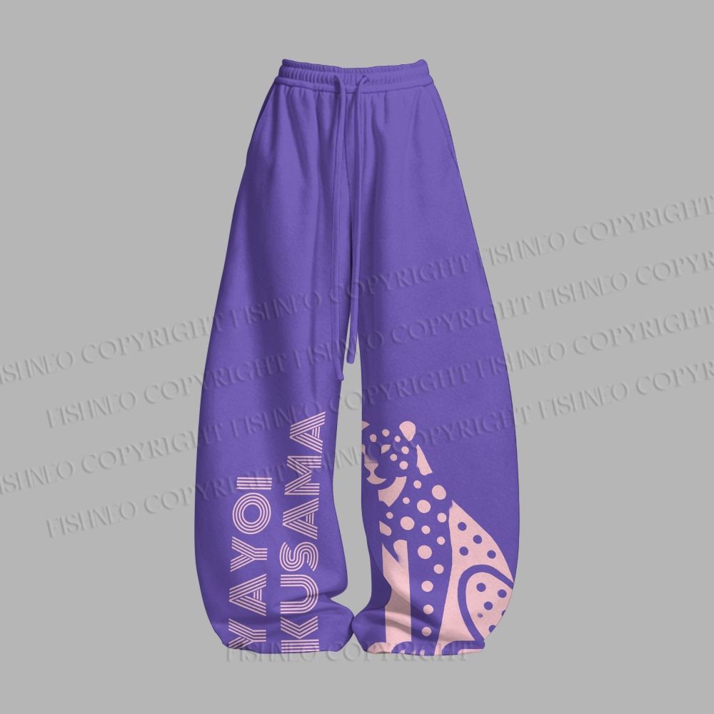 Unisex Yayoi Kusama Pink Cheetah Loose Tank Top Set