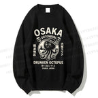Unisex Osaka Drunken Octopus Printed Sweatshirt