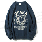 Unisex Osaka Drunken Octopus Printed Sweatshirt