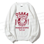 Unisex Osaka Drunken Octopus Printed Sweatshirt