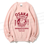 Unisex Osaka Drunken Octopus Printed Sweatshirt