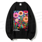 Unisex Yayoi Kusama Flower Printed Sweatshirt