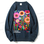 Unisex Yayoi Kusama Flower Printed Sweatshirt