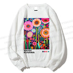 Unisex Yayoi Kusama Flower Printed Sweatshirt