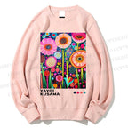 Unisex Yayoi Kusama Flower Printed Sweatshirt