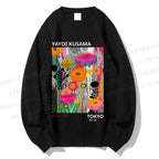 Unisex Yayoi Kusama Flower Printed Sweatshirt