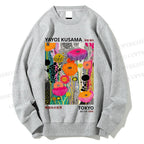 Unisex Yayoi Kusama Flower Printed Sweatshirt