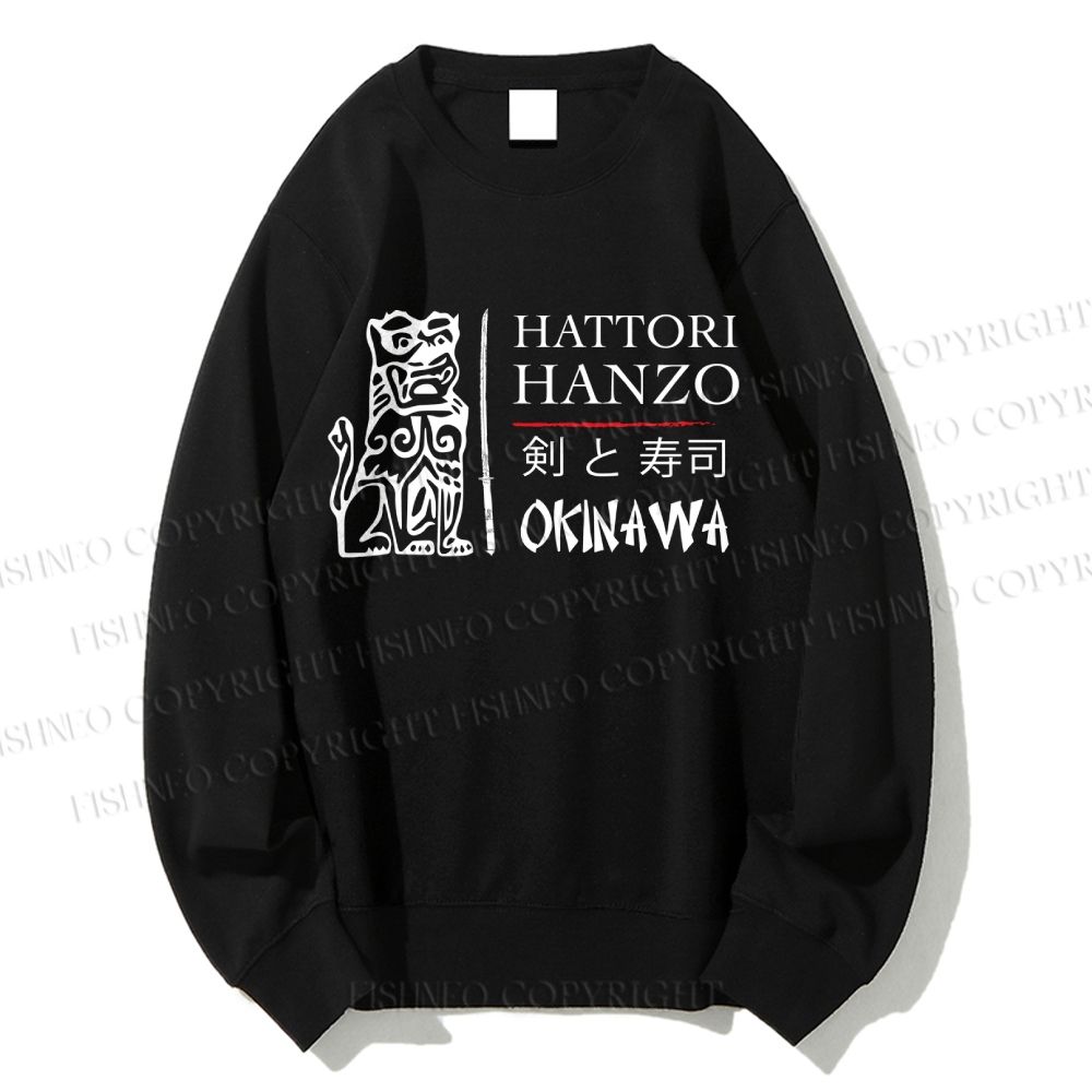 Unisex Kill Bill Hattori Hanzo Sword and Sushi Printed Sweatshirt