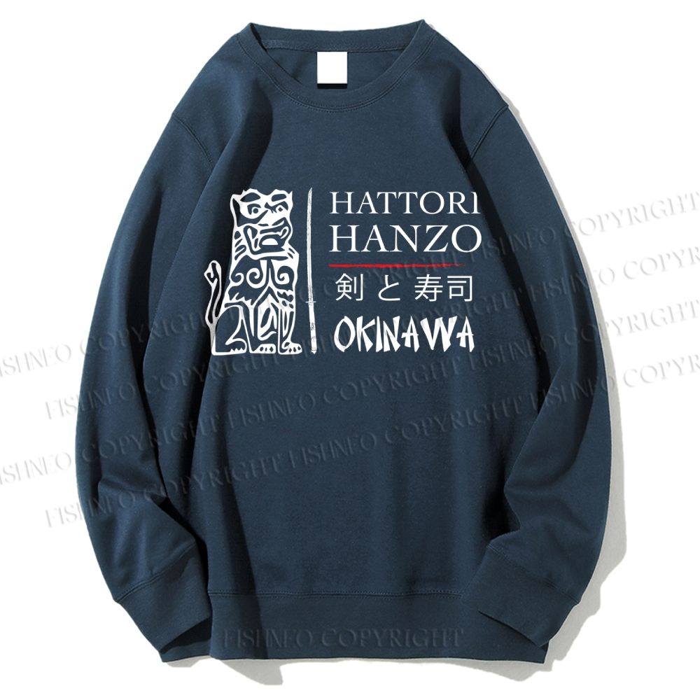 Unisex Kill Bill Hattori Hanzo Sword and Sushi Printed Sweatshirt
