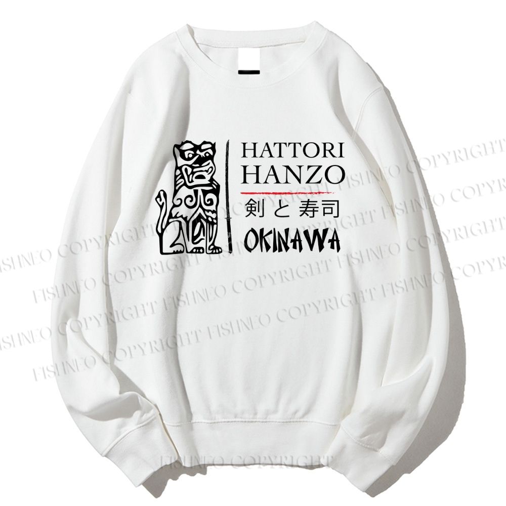 Unisex Kill Bill Hattori Hanzo Sword and Sushi Printed Sweatshirt