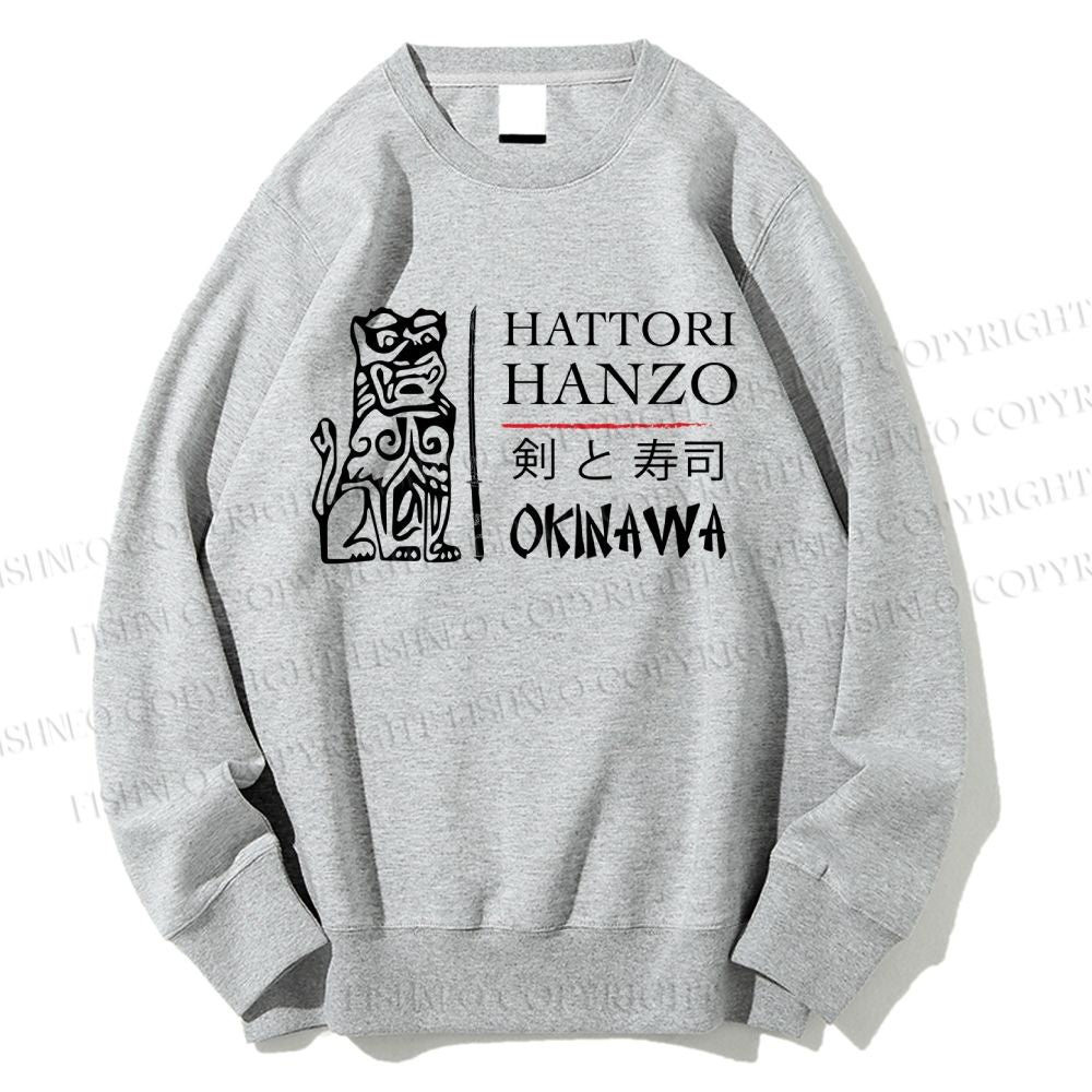 Unisex Kill Bill Hattori Hanzo Sword and Sushi Printed Sweatshirt
