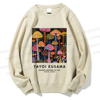 Unisex Yayoi Kusama Mushroom Printed Sweatshirt