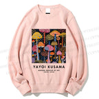 Unisex Yayoi Kusama Mushroom Printed Sweatshirt