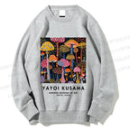 Unisex Yayoi Kusama Mushroom Printed Sweatshirt