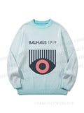 Unisex Bauhaus Eye Gradient Casual sweater