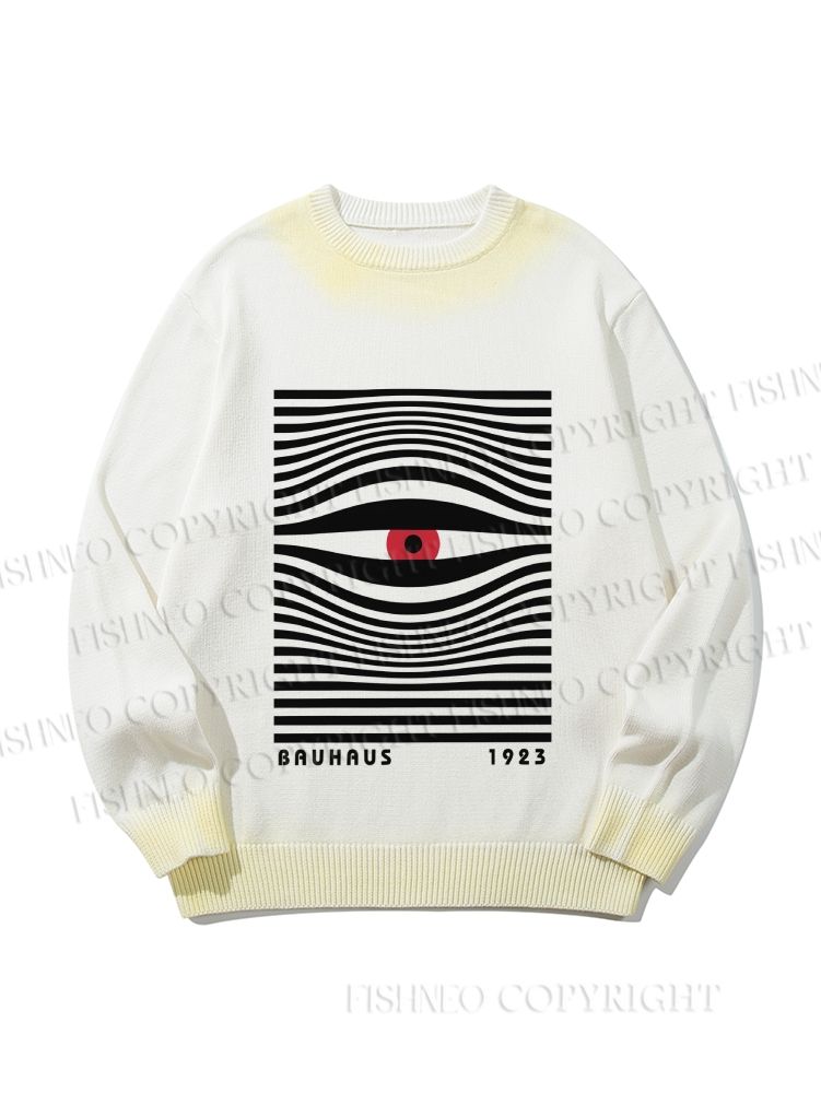 Unisex Bauhaus Eye Gradient Casual sweater