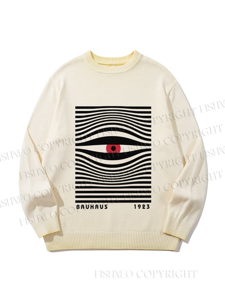 Unisex Bauhaus Eye Gradient Casual sweater