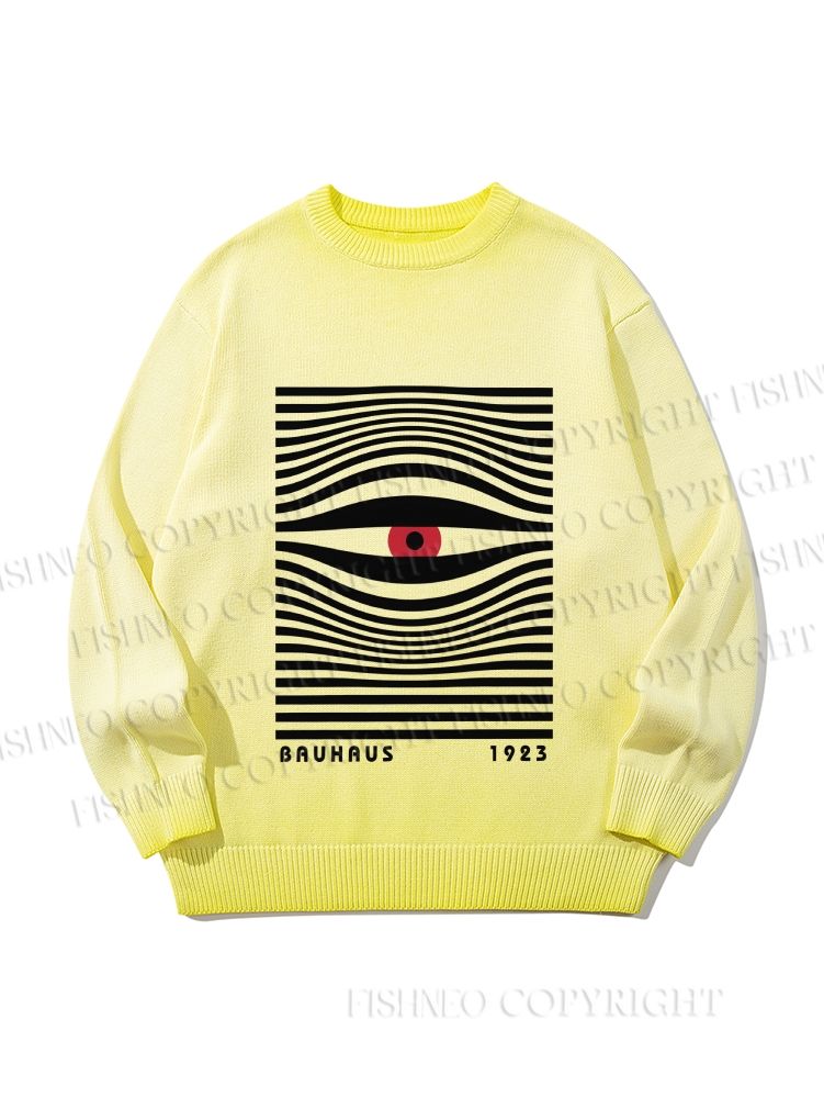 Unisex Bauhaus Eye Gradient Casual sweater