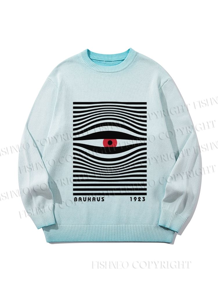 Unisex Bauhaus Eye Gradient Casual sweater