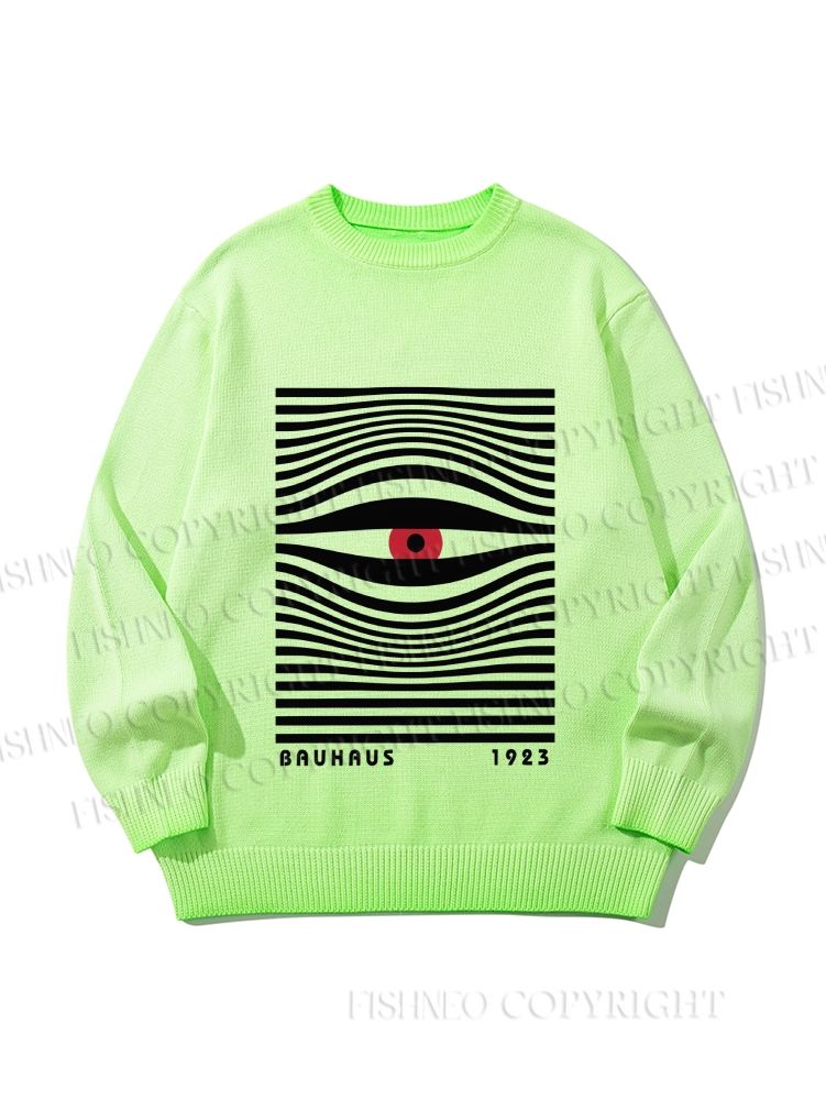 Unisex Bauhaus Eye Gradient Casual sweater