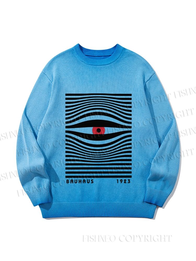 Unisex Bauhaus Eye Gradient Casual sweater