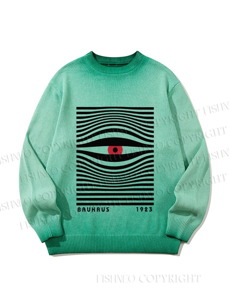 Unisex Bauhaus Eye Gradient Casual sweater