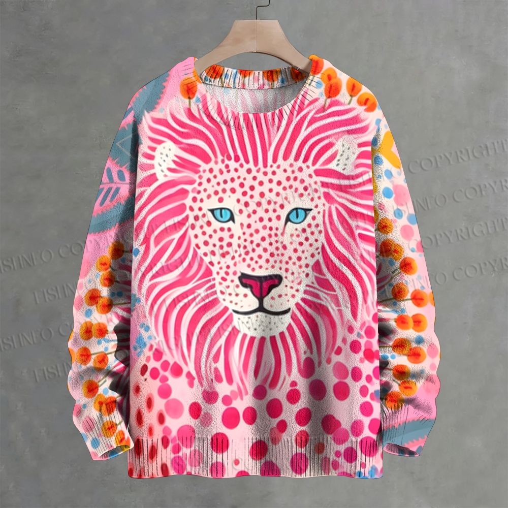 Yayoi Kusama Lion Crew Neck Sweater