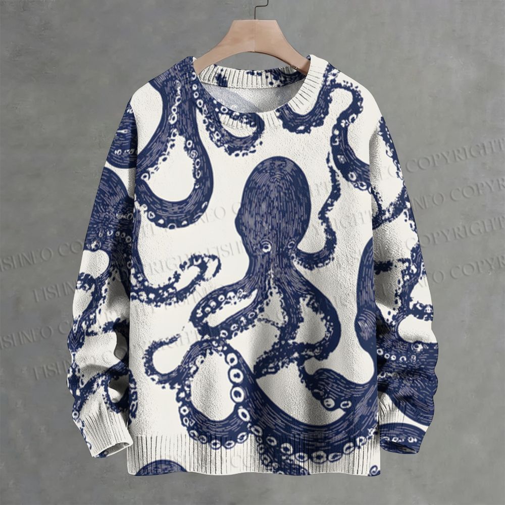 Ocean Octopus Crew Neck Sweater