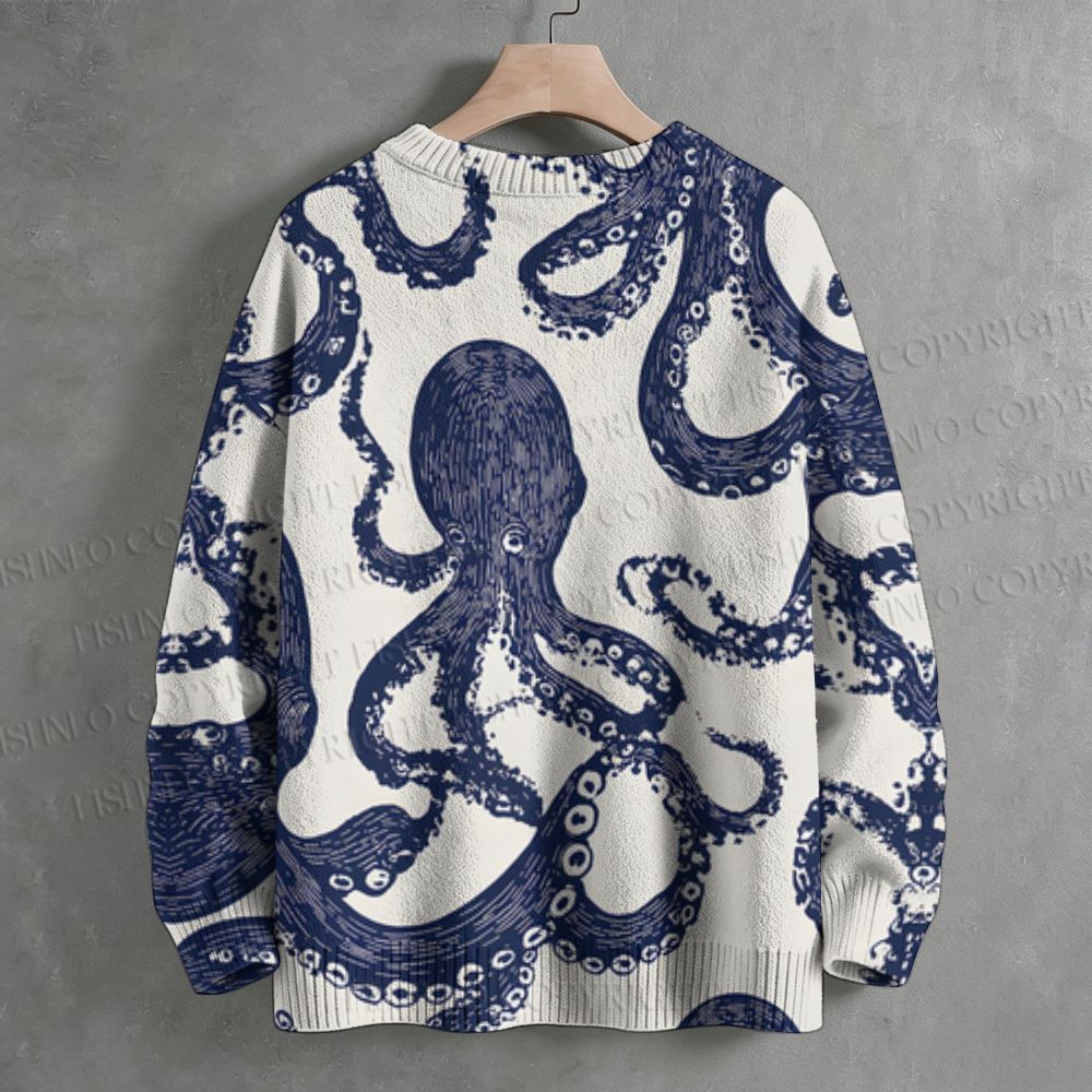 Ocean Octopus Crew Neck Sweater