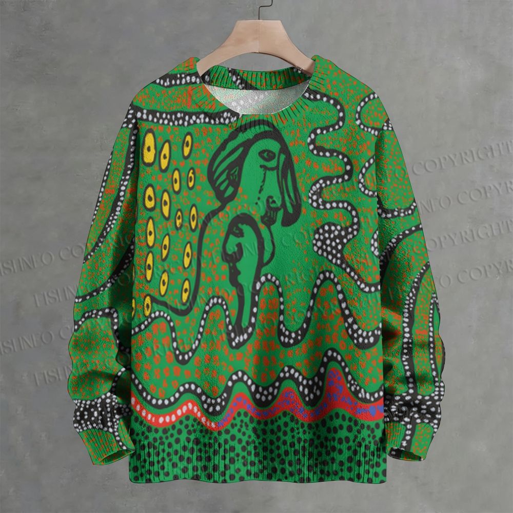 Yayoi Kusama Polka Dot Art Crew Neck Sweater