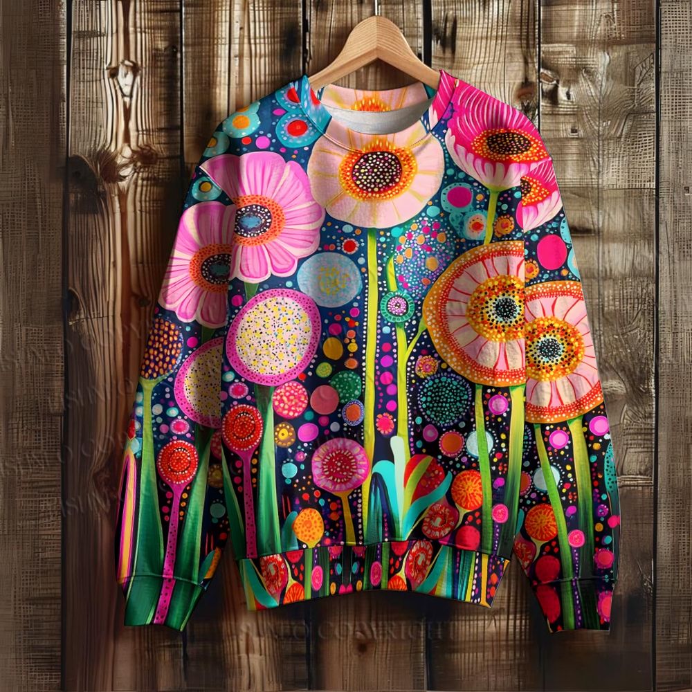 Yayoi Kusama Flower Printed Sweatshirt