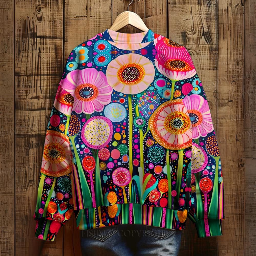 Yayoi Kusama Flower Printed Sweatshirt