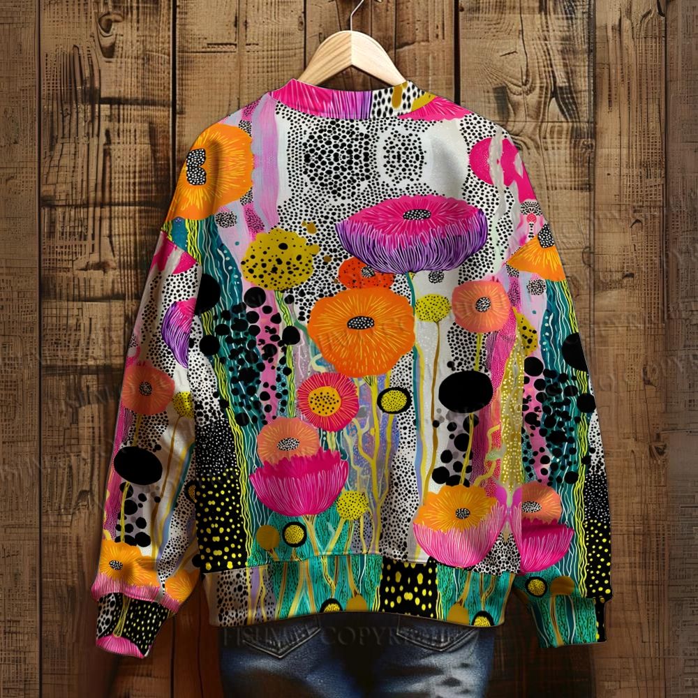 Yayoi Kusama Polka Dot Flower Sweatshirt