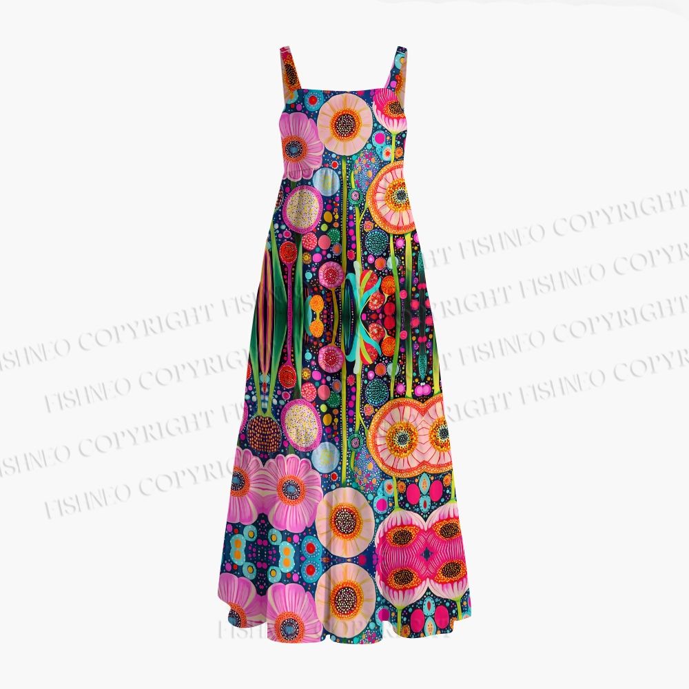 Yayoi Kusama Flower Printed Maxi Dresses