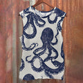 Unisex Casual Ocean Octopus Printed Tank Top