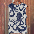 Unisex Casual Ocean Octopus Printed Tank Top