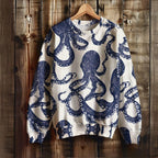 Ocean Octopus Printed Sweatshirt