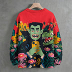Halloween Vampire Count Crew Neck Sweater