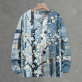 Klimt Flowers in Winter Crew Neck Sweater