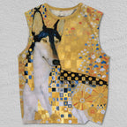 Unisex Klimt Art Dog Printed Tank Top