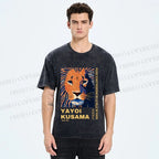 Unisex Yayoi Kusama Lion Printed Washed Tee