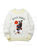 Unisex Joan Miro Cat Gradient Casual sweater
