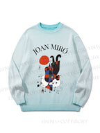Unisex Joan Miro Cat Gradient Casual sweater