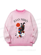 Unisex Joan Miro Cat Gradient Casual sweater