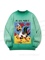 Unisex Joan Miro Rooster Gradient Casual sweater